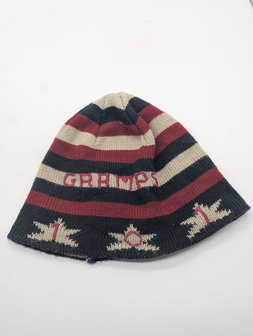 Vintage Dorfman Hat Co "Gramps 101" Striped Knit Beanie Hat